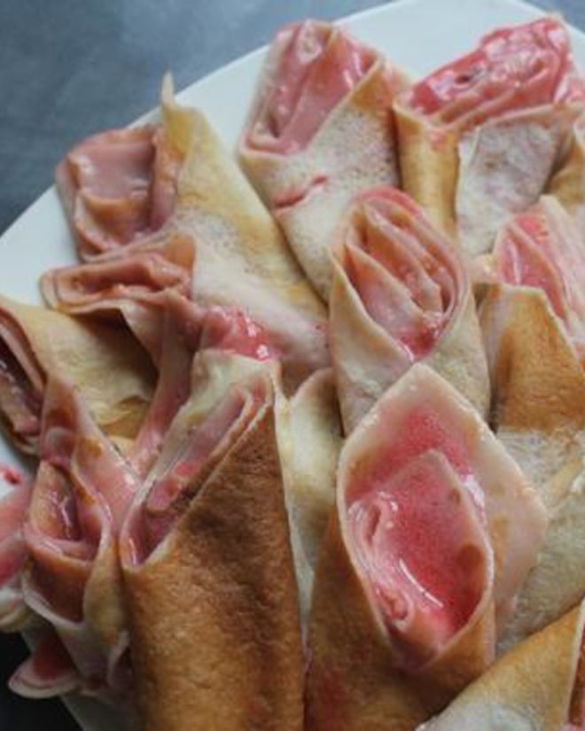 Рецепт блинчиков с ягодным суфле