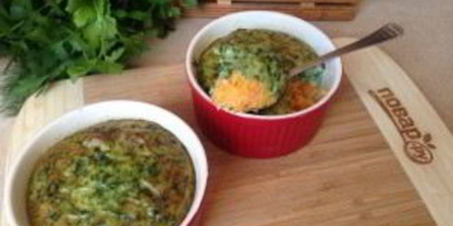 Рецепт морковна-шпинатного суфле