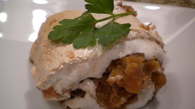 Рецепт суфле с бататом и орехами