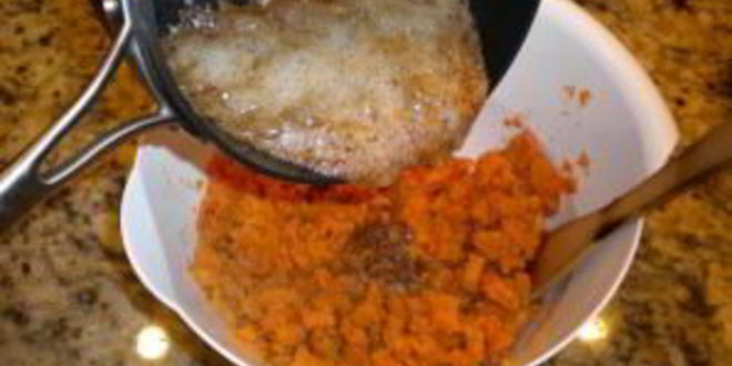 Рецепт суфле с бататом и орехами