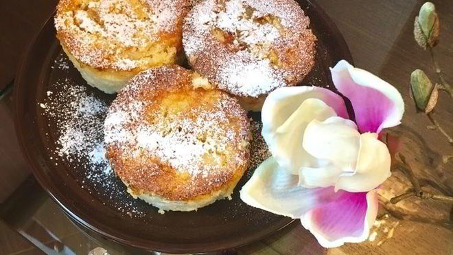 Рецепт творожно-рисовых пудинги с ананасовым суфле