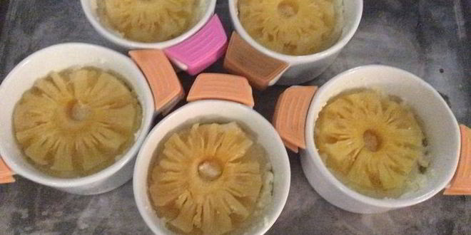 Рецепт творожно-рисовых пудинги с ананасовым суфле