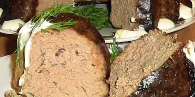 Рецепт Запеченного печеночного свиного суфле на молоке