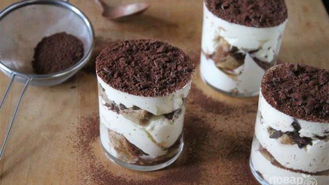 Рецепт тирамису на сливках