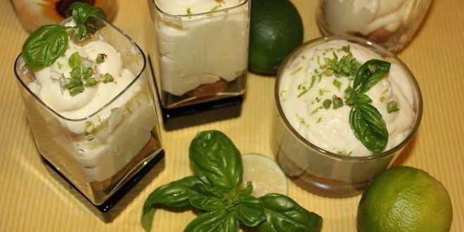 Рецепт тирамису с лаймом и свежим базиликом