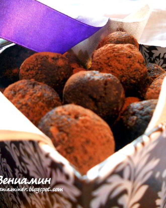 Рецепт трюфелей с пралине