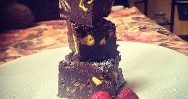 Рецепт Брауни с вафлями и мятным зефиром