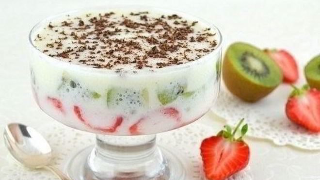 Рецепт фруктов в зефирном креме