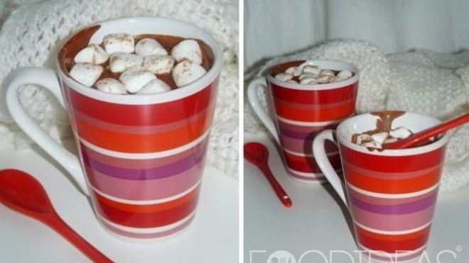 Рецепт горячего шоколада с зефиром