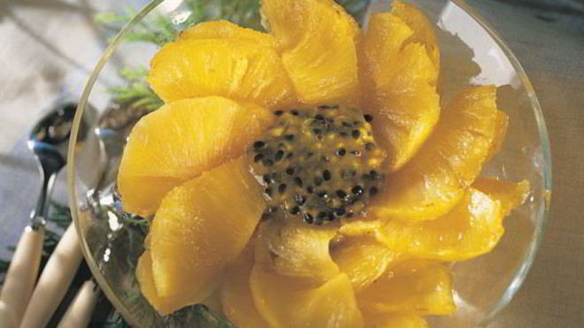 Рецепт жареного ананаса с маракуйей