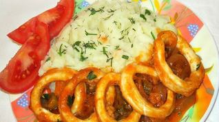 Рецепт Азу из кальмаров