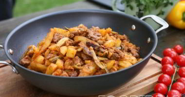 Рецепт Азу по-татарски с солеными огурцами