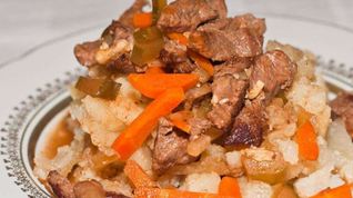 Рецепт Азу с солеными огурцами и с картошкой