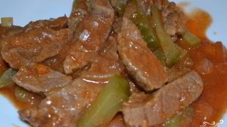 Рецепт Азу с солеными огурцами