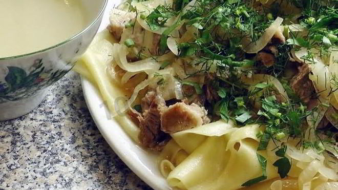 Рецепт бешбармака из говядины