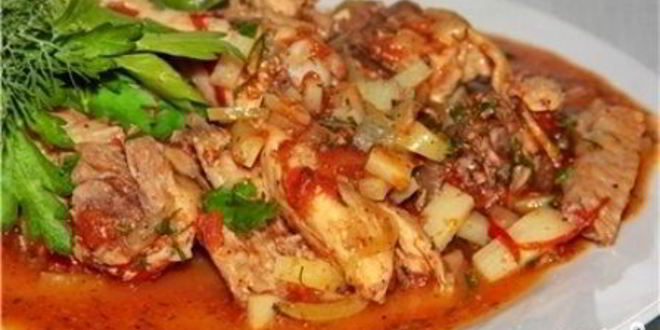 Рецепт Чахохбили из курицы с картошкой