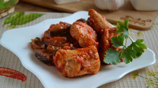 Рецепт Чахохбили с баклажанами