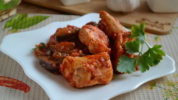 Рецепт Чахохбили с баклажанами