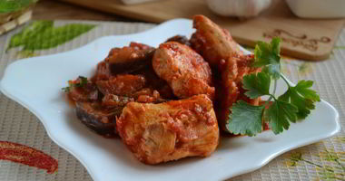 Рецепт Чахохбили с баклажанами