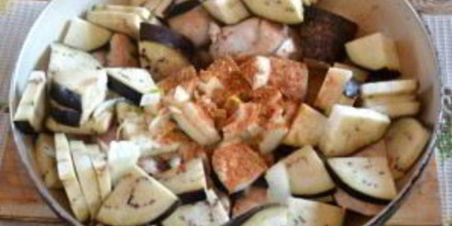 Рецепт чахохбили с баклажанами