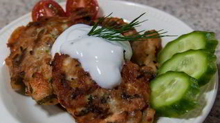 Рецепт Драников с курицей и сыром