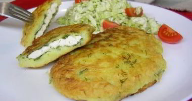 Рецепт Драников с начинкой из курицы