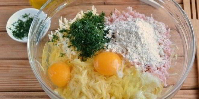 Рецепт драников с ветчиной с сырком