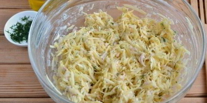 Рецепт драников с ветчиной с сырком