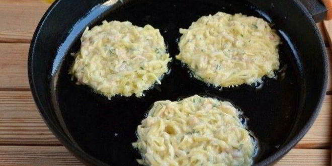 Рецепт драников с ветчиной с сырком