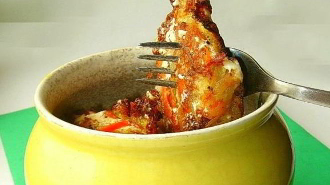 Рецепт драников в горшочке с грибами