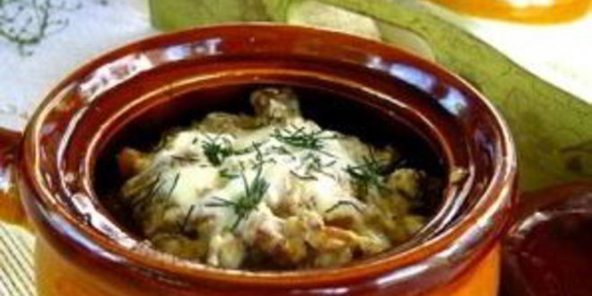 Рецепт драников в горшочке с грибами