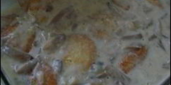 Рецепт картофельных драников с мясом под грибным соусом