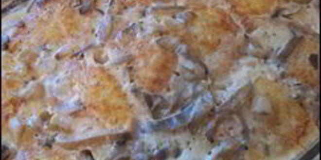 Рецепт картофельных драников с мясом под грибным соусом