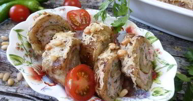 Рецепт Рулетов-драников с куриным фаршем