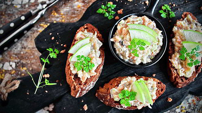 Рецепт форшмака из сельди с зеленым яблоком