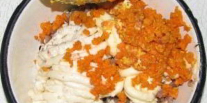 Рецепт форшмака с морковью и плавленным сыром