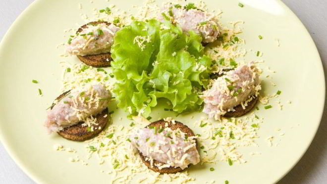 Рецепт форшмака с плавленым сыром и морковью