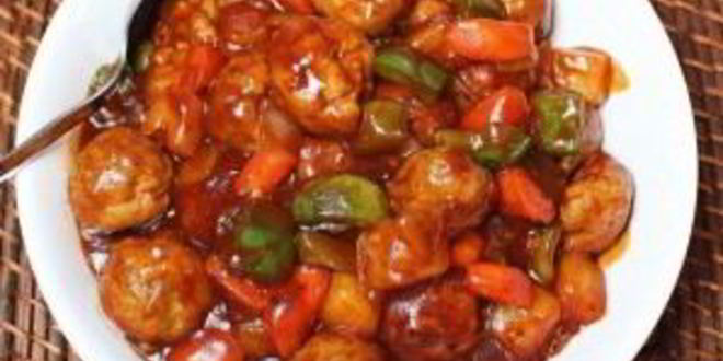 Рецепт фрикаделек из курицы в чили соусе с овощами