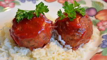 Рецепт Фрикаделек с клюквенным соусом