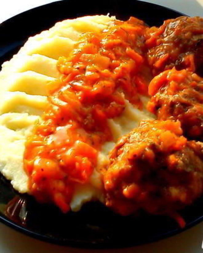 Рецепт фрикаделек с овощами в кисло-сладком соусе