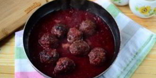 Рецепт фрикаделек с вишневым соусом