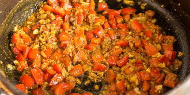 Рецепт карри с фрикадельками и сладким перцем