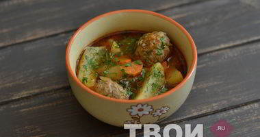 Рецепт Картофеля в томатном соусе с фрикадельками