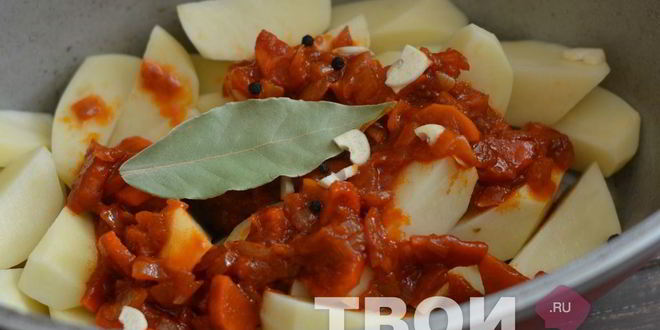 Рецепт картофеля в томатном соусе с фрикадельками