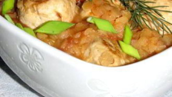 Рецепт куриных фрикаделек с чечевицей