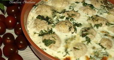 Рецепт Куриных фрикаделек, запеченных в сливках