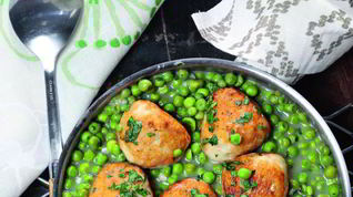 Рецепт Рыбных фрикаделек с зеленым горошком