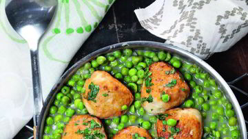 Рецепт Рыбных фрикаделек с зеленым горошком