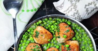 Рецепт Рыбных фрикаделек с зеленым горошком