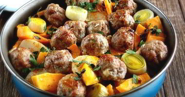 Рецепт Сливочной тыквы с фрикадельками